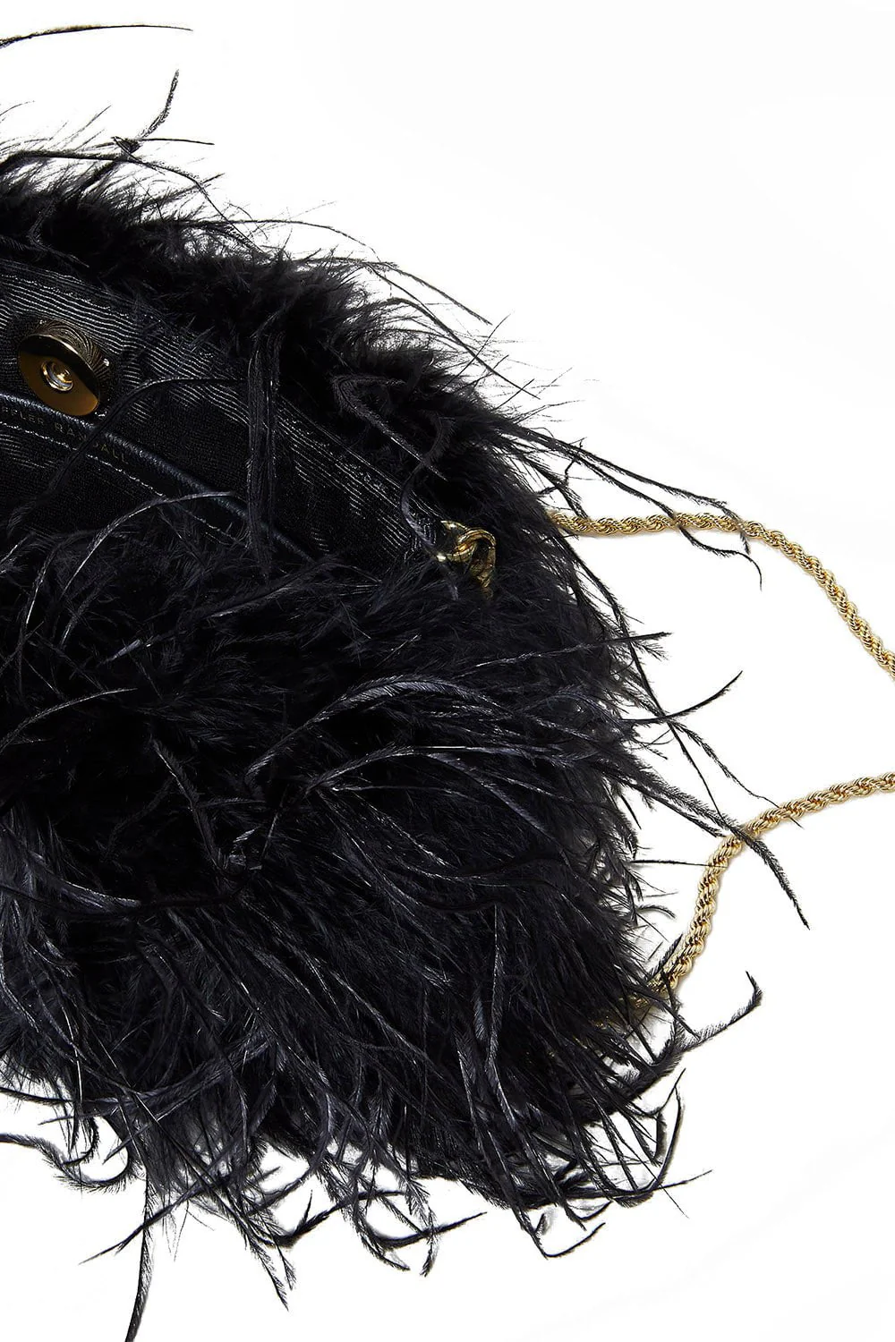 Zahara Feather Pouch - Black - Image 2