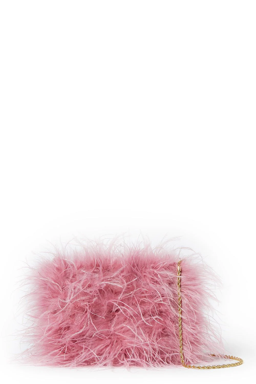 Zahara Feather Pouch - Rose