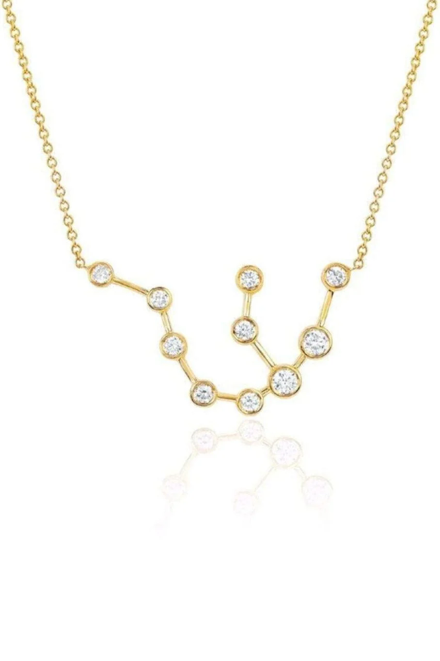 Diamond Aquarius Constellation Necklace