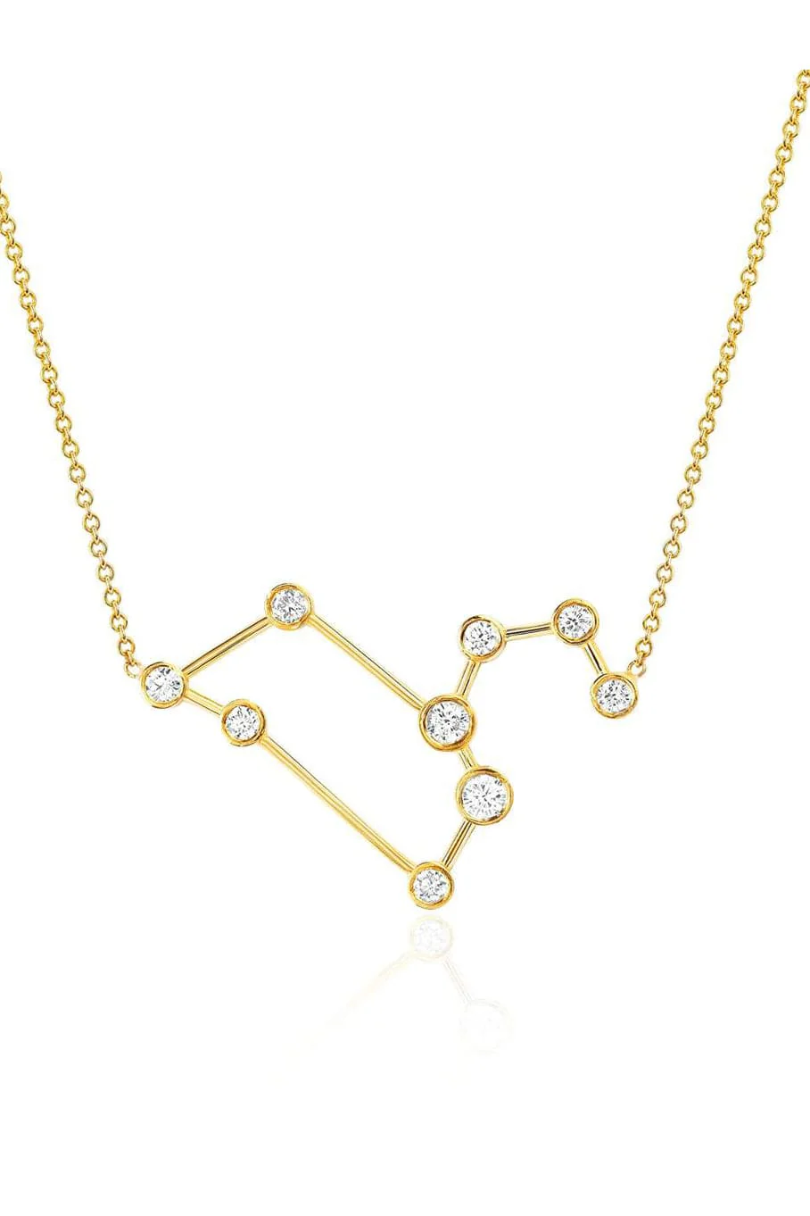 Diamond Leo Constellation Necklace
