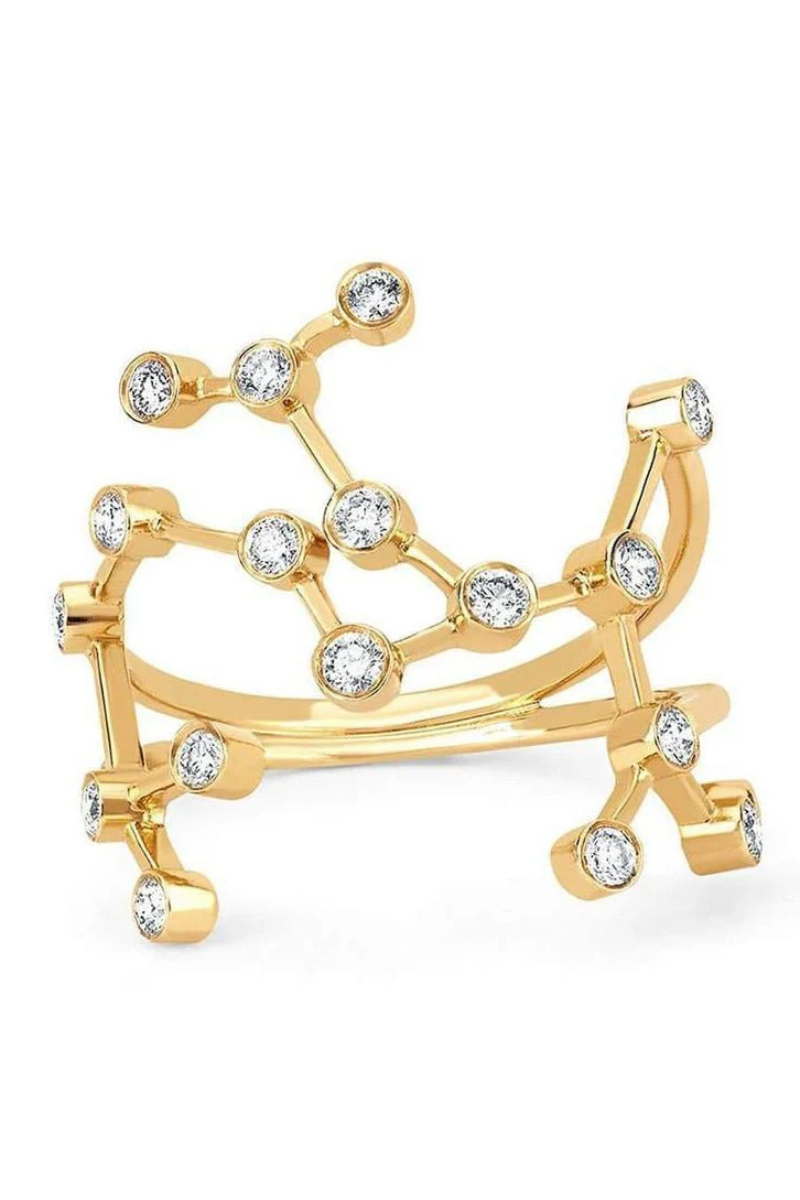 Diamond Sagittarius Constellation Ring