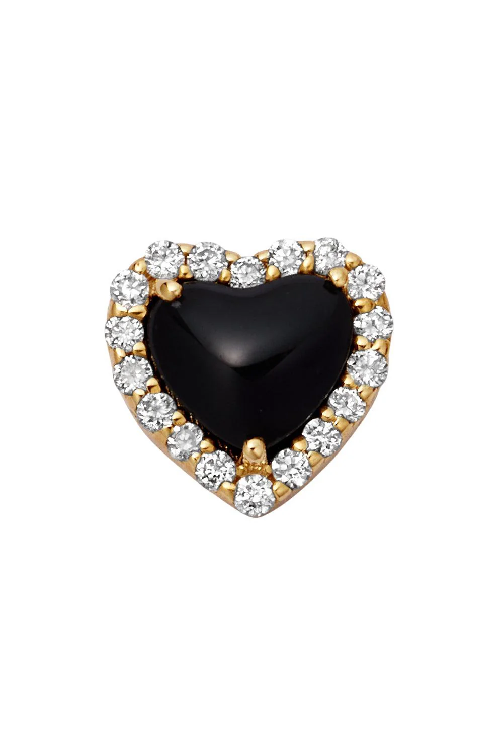 Black Eclipse Heart Charm