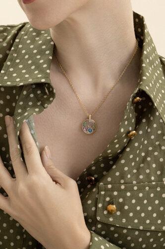 Diamond Pave Evil Eye Charm - Image 3