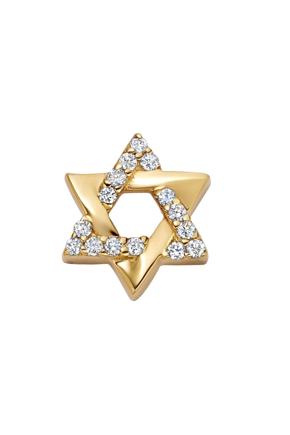 Diamond Star Of David Charm
