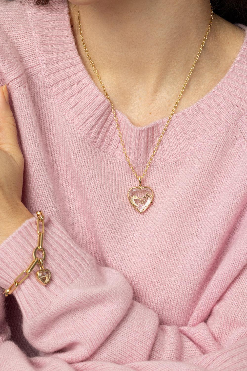 Large Heart Locket Pendant Necklace - Image 2
