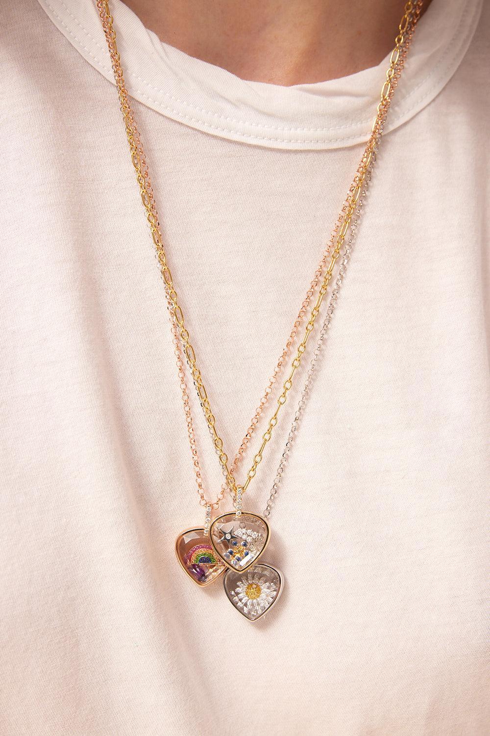 Midi Heart Locket Pendant Neklace - Image 4