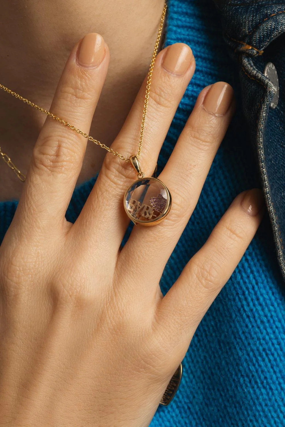 Midi Round Super Fine Rolo Pendant Necklace - Image 2