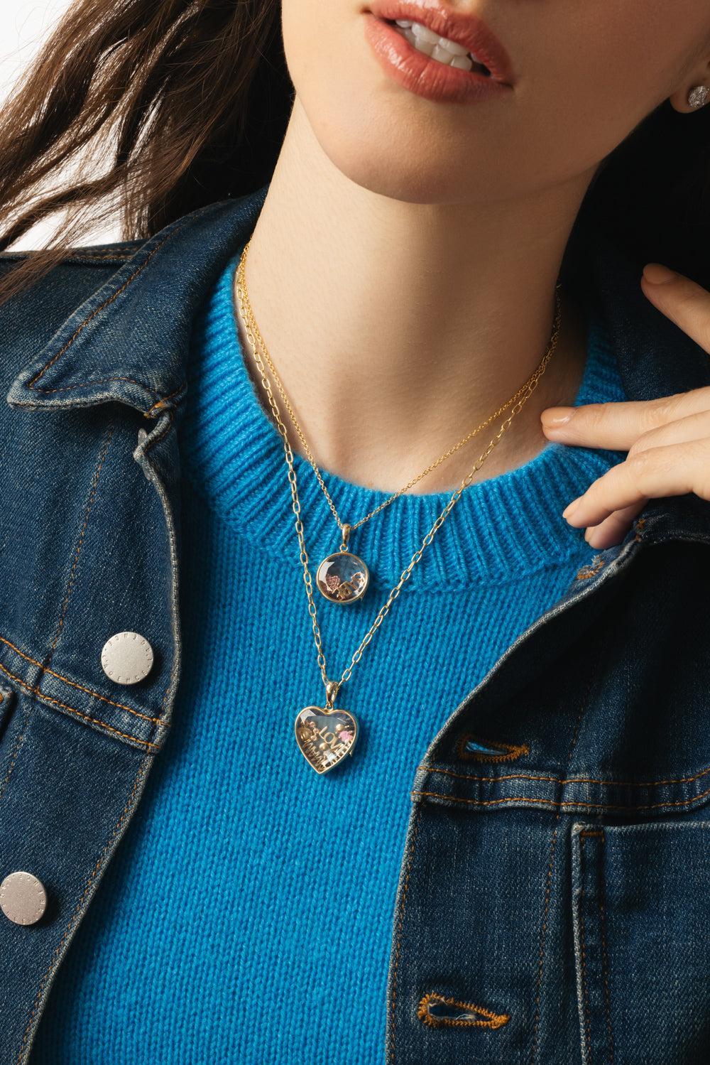 Midi Round Super Fine Rolo Pendant Necklace - Image 3