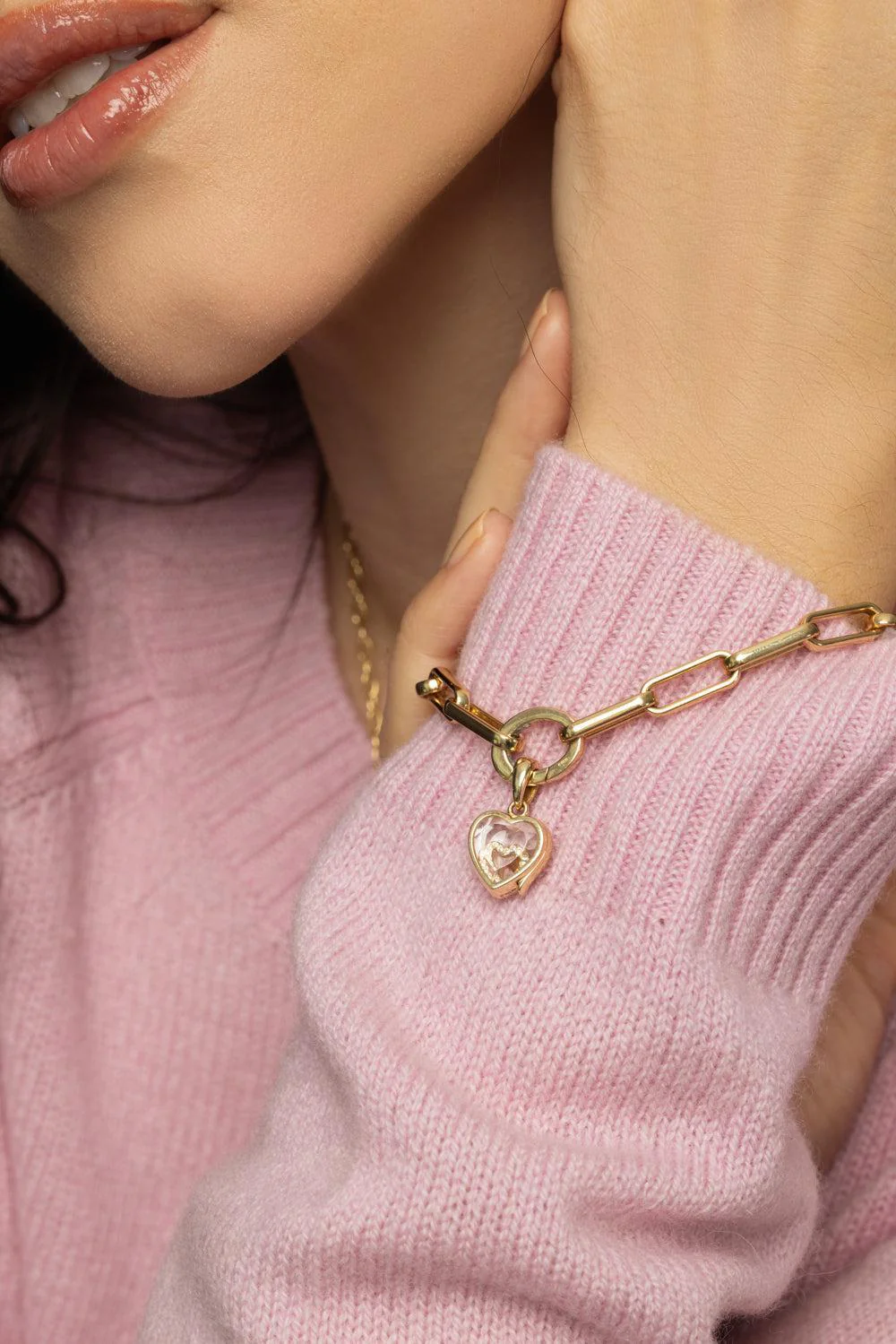 Mini Heart Locket Single Bracelet - Image 4