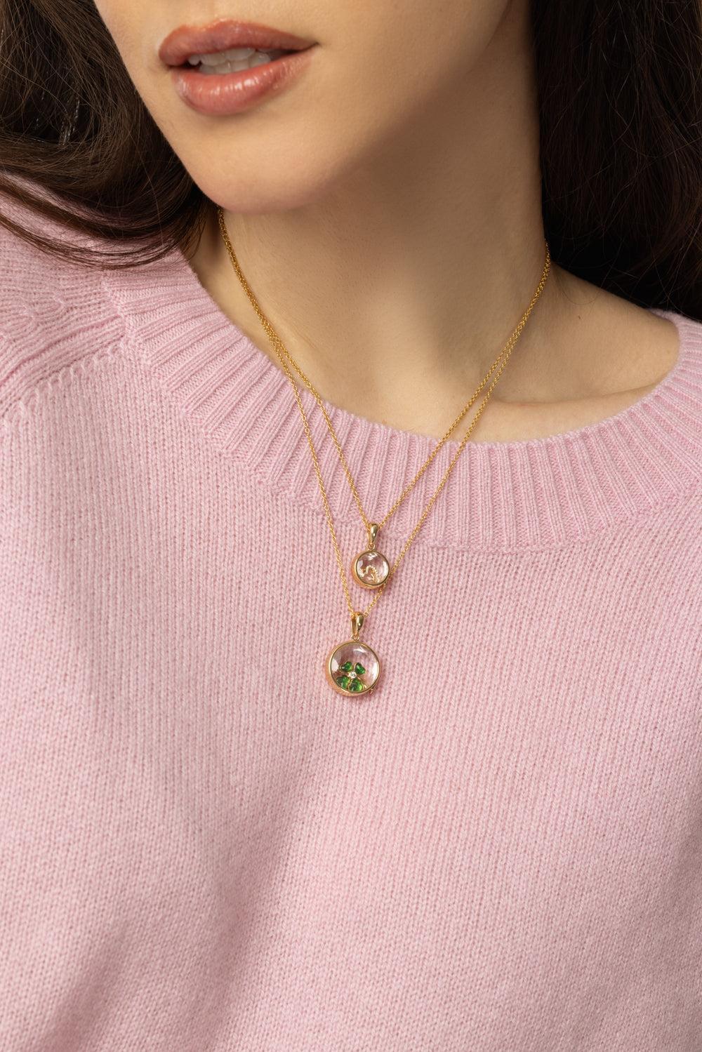 Mini Round Locket Pendant Necklace - Image 4