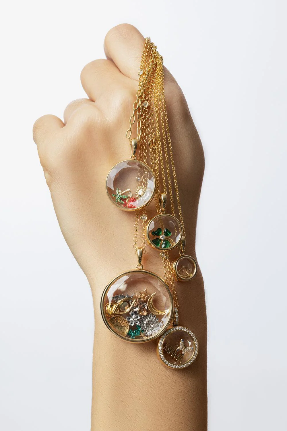 Mini Round Locket Pendant Necklace - Image 5