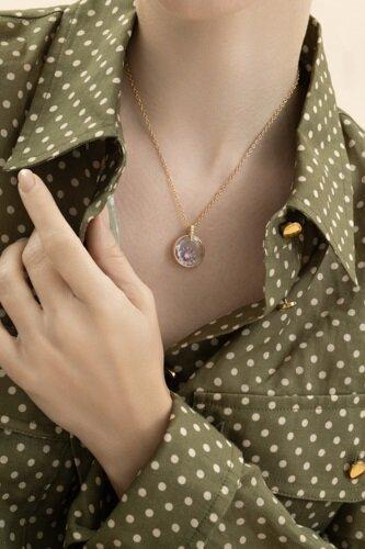 Pink Sapphire Full Bloom Charm - Image 2