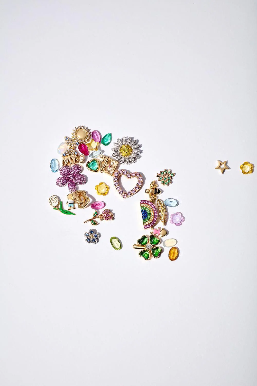 Pink Sapphire Rose Charm - Image 3