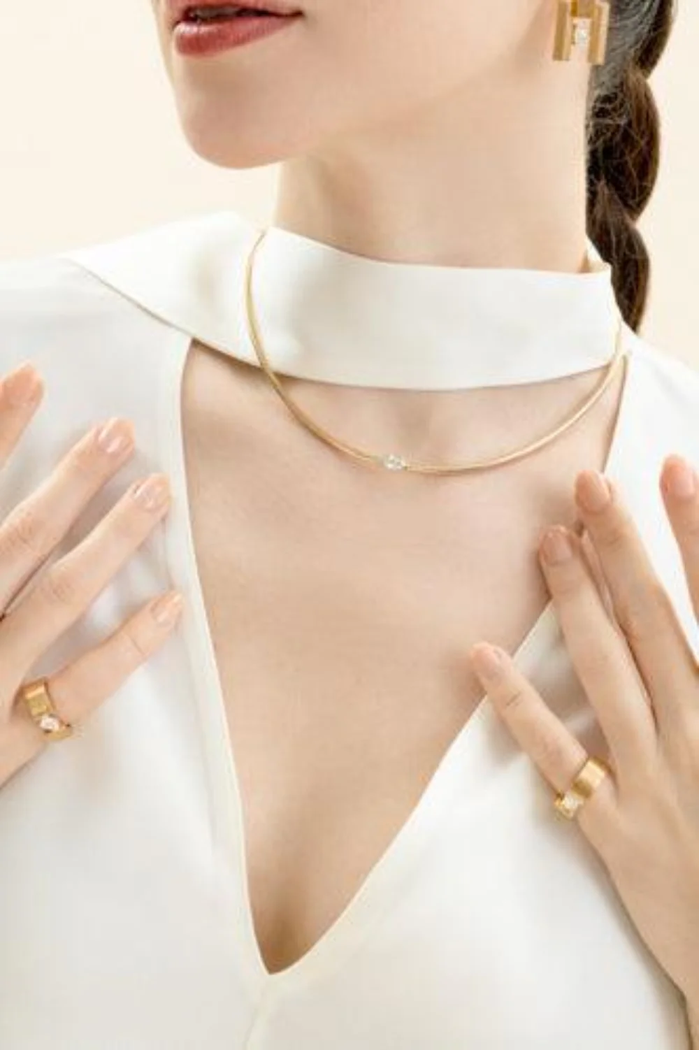 Diamond Marquise Deco Necklace - Image 3