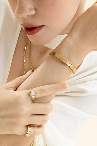 Diamond Orbit Bangle Bracelet - Image 3