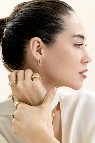 Diamond Pear Blade Earrings - Image 3