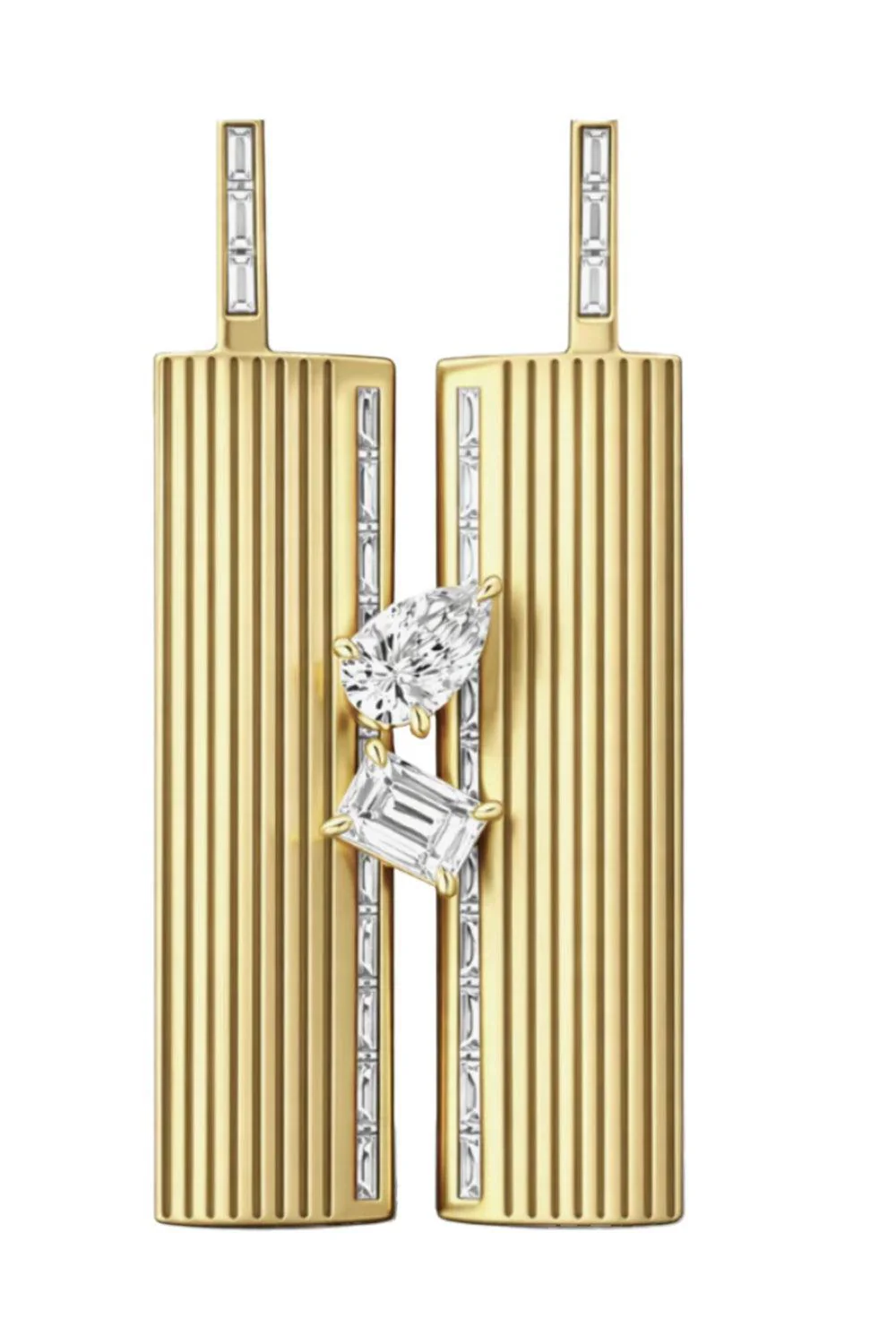 Diamond Pearl Large Blade Pendant
