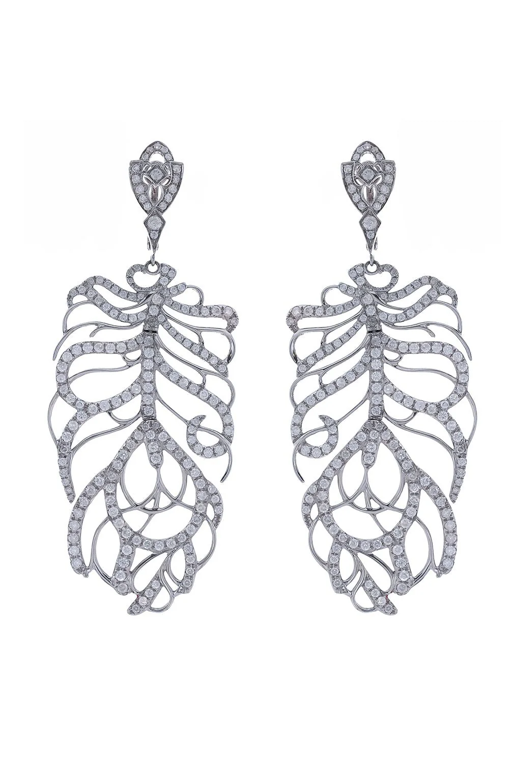 Articulated Medium Feather Earrings