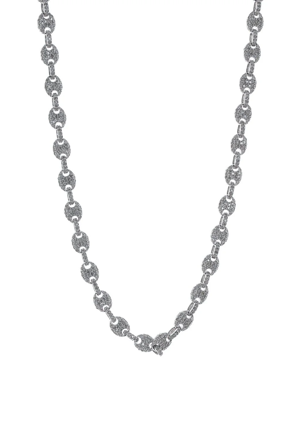 Double Sided Diamond Link Necklace