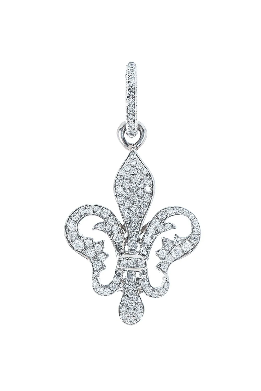 Elizabethan Diamond Fluer De Lis Pendant