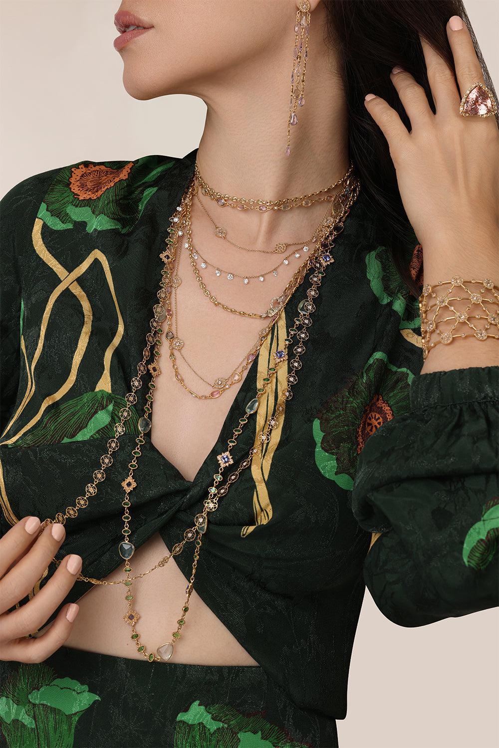Mariner Link Diamond Chain Necklace - Image 4