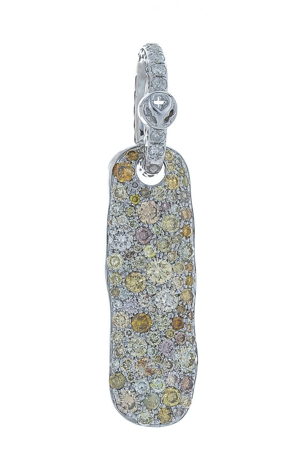 Pave Diamond Bar Pendant