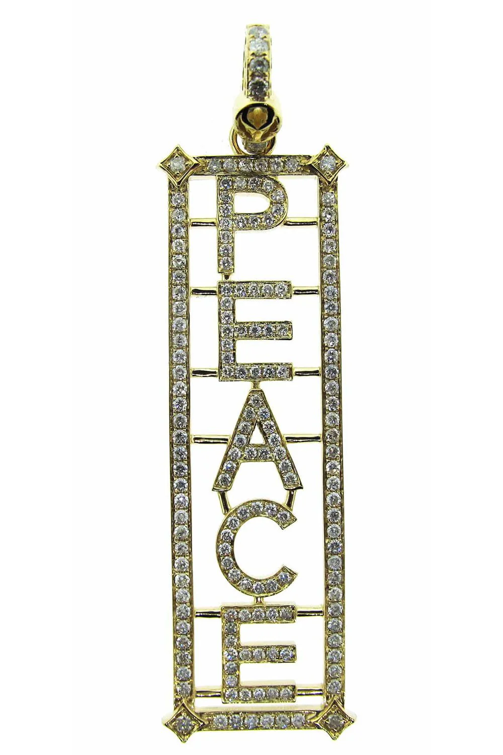 Peace Rectangle Pendant