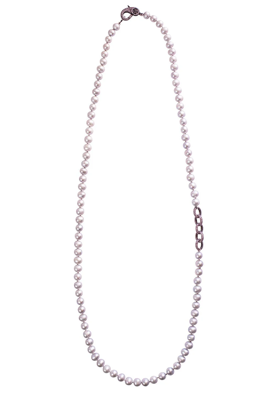 Pearl Chain Link Necklace