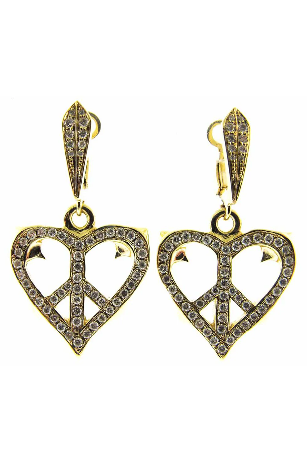 Small Diamond Heart Earrings