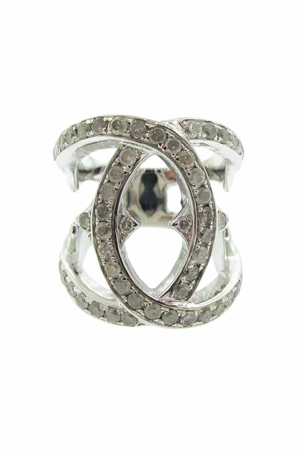 Small Diamond Interlink Ring