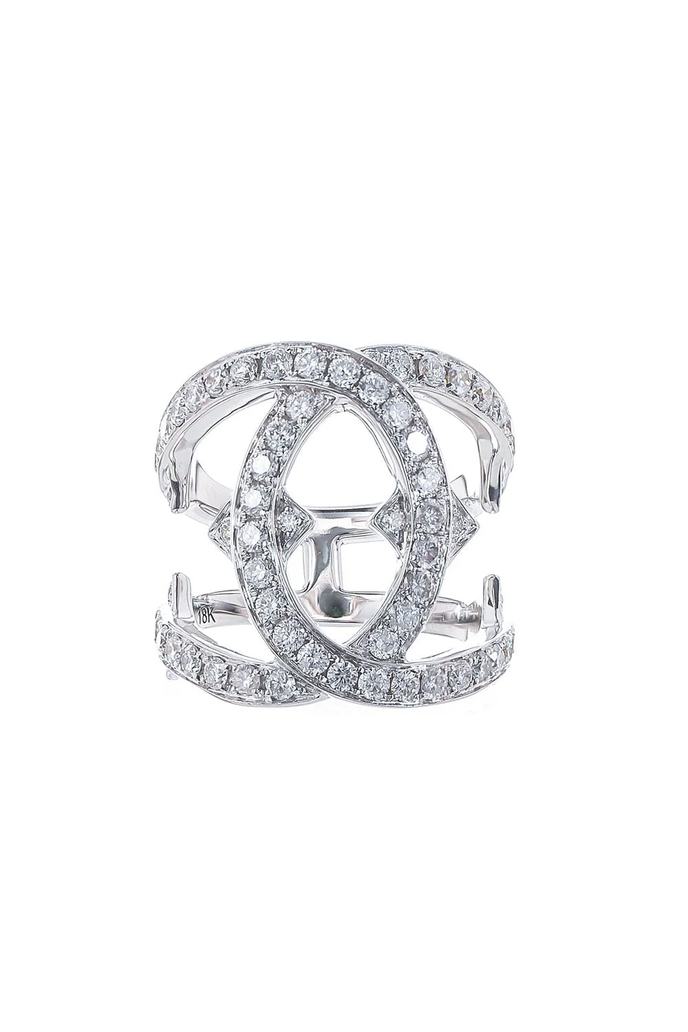 Small Diamond Interlocking Ring