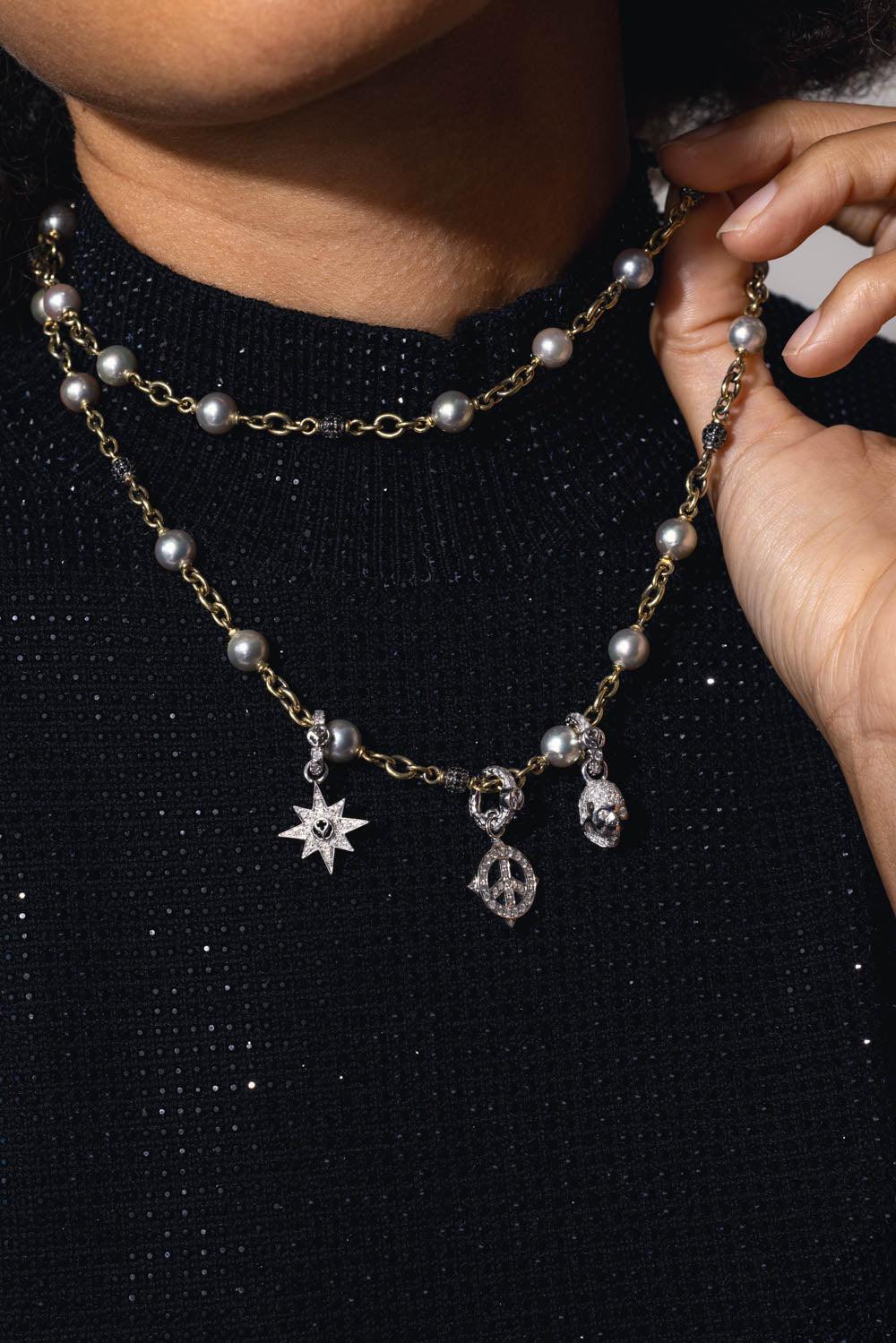 Small Skull Head Diamond Pendant - Image 4