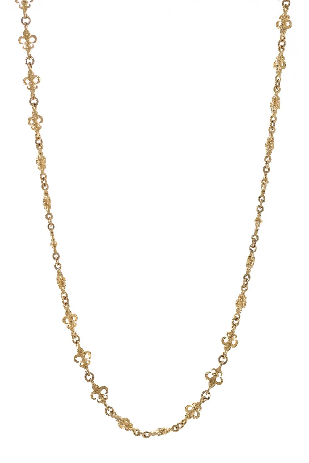 Tiny Royal Fleur-De-Lis Link Chain Necklace
