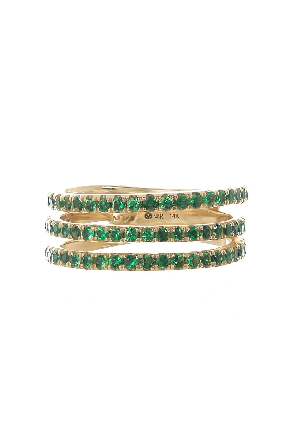 Triple Tsavorite Band Ring