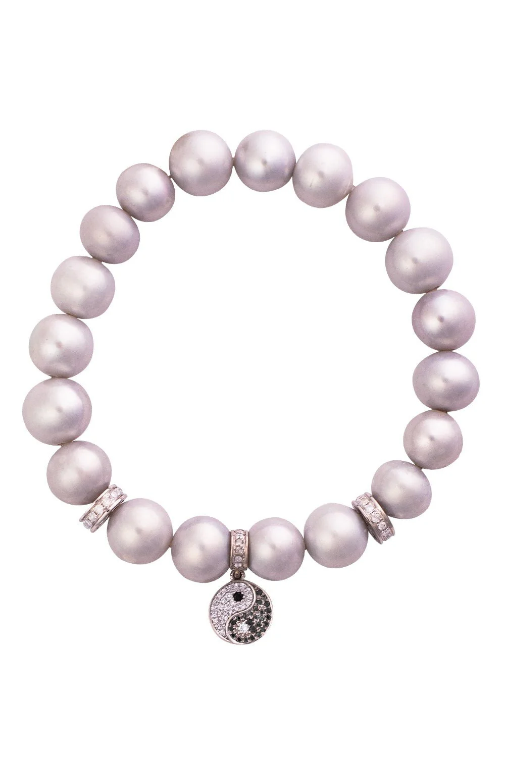 Yin Yang Beaded Charm Bracelet