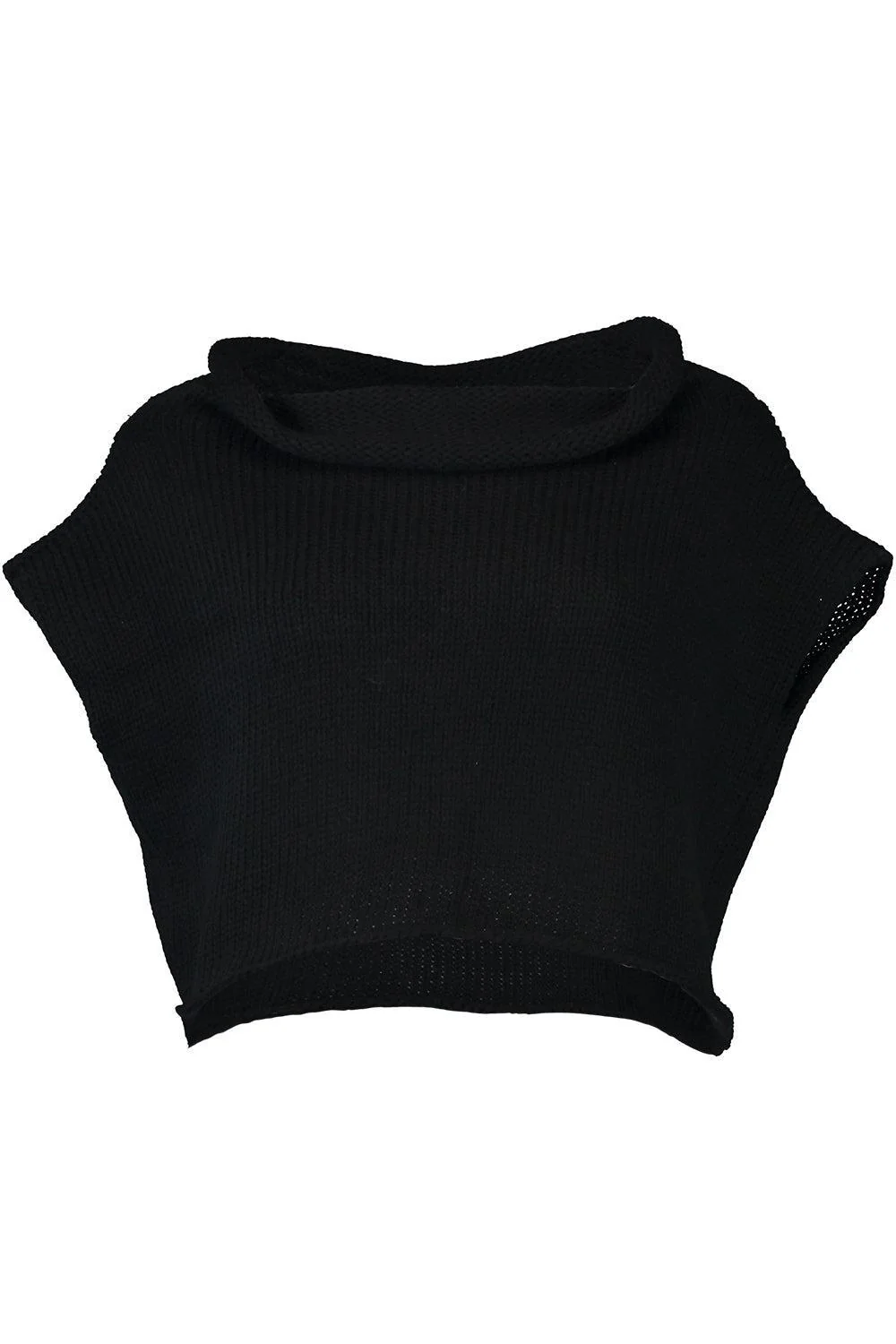 Off the Shoulder Knit Top - Black