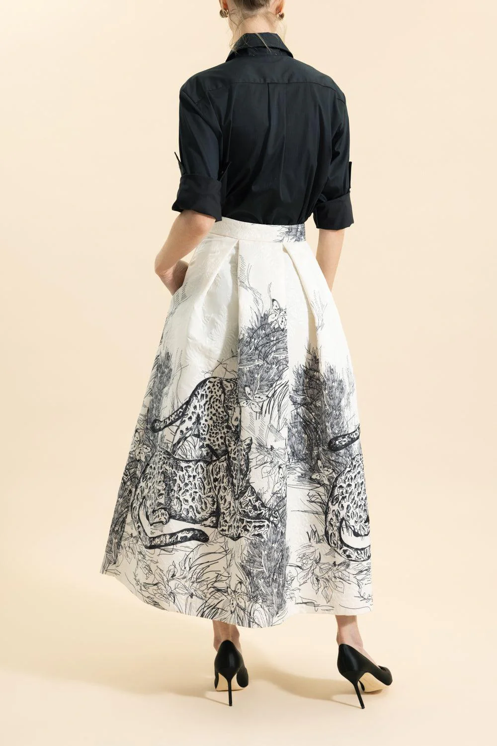 Luna Midi Skirt - Black - Image 4