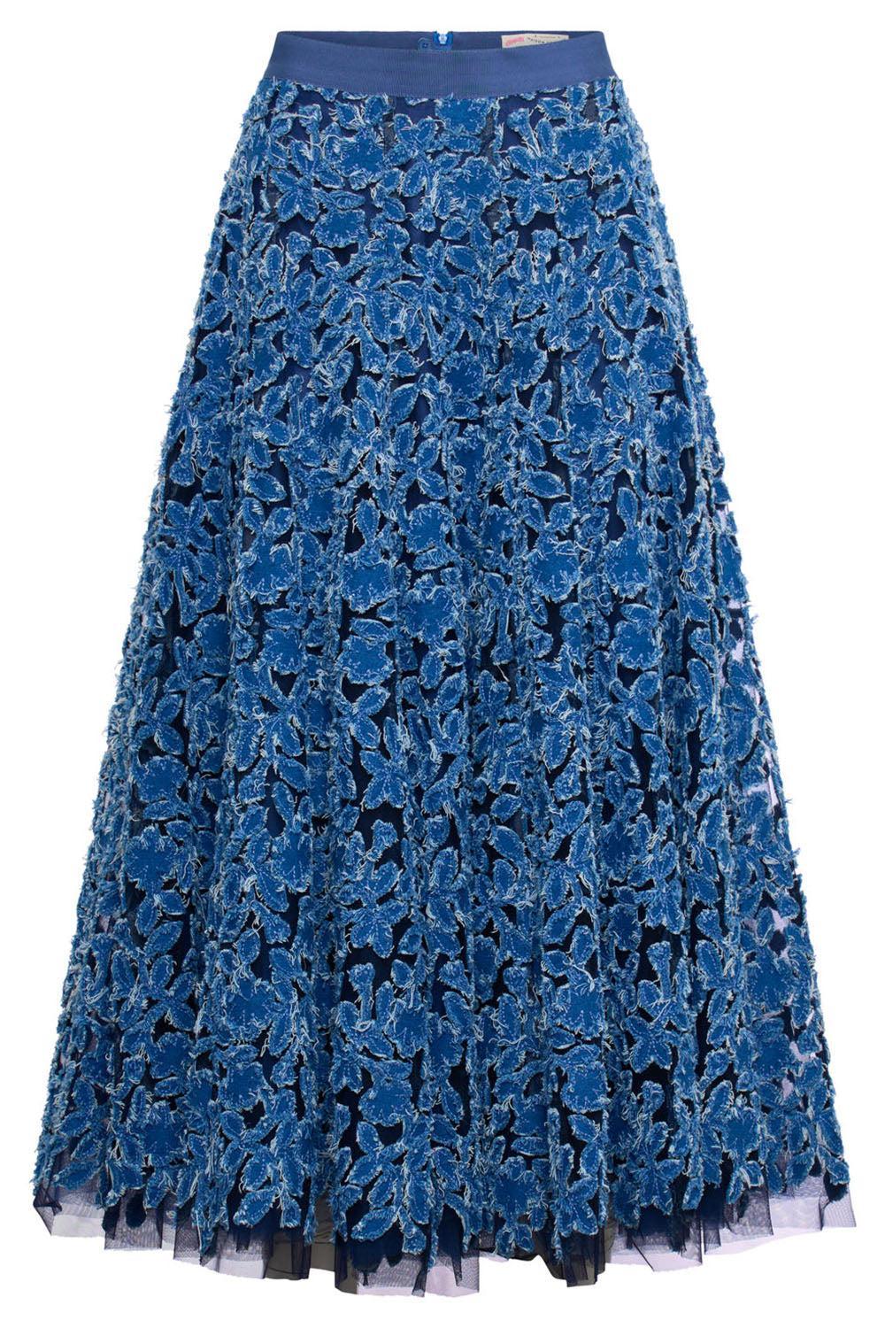 Embroidered Midi Skirt