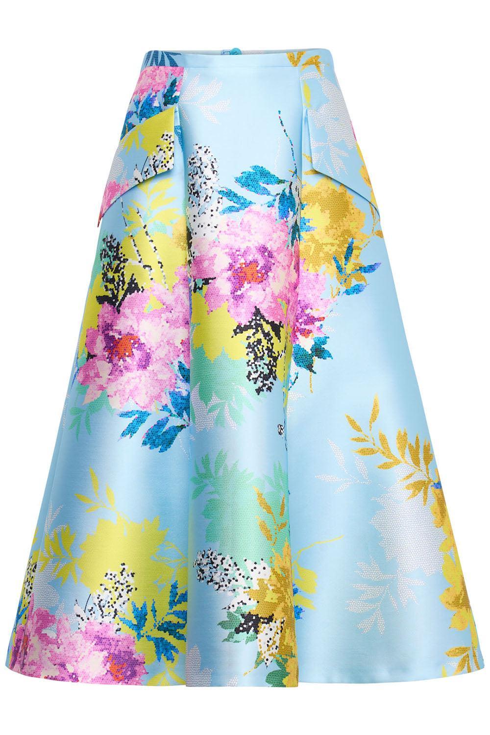 Floral Print Midi Skirt