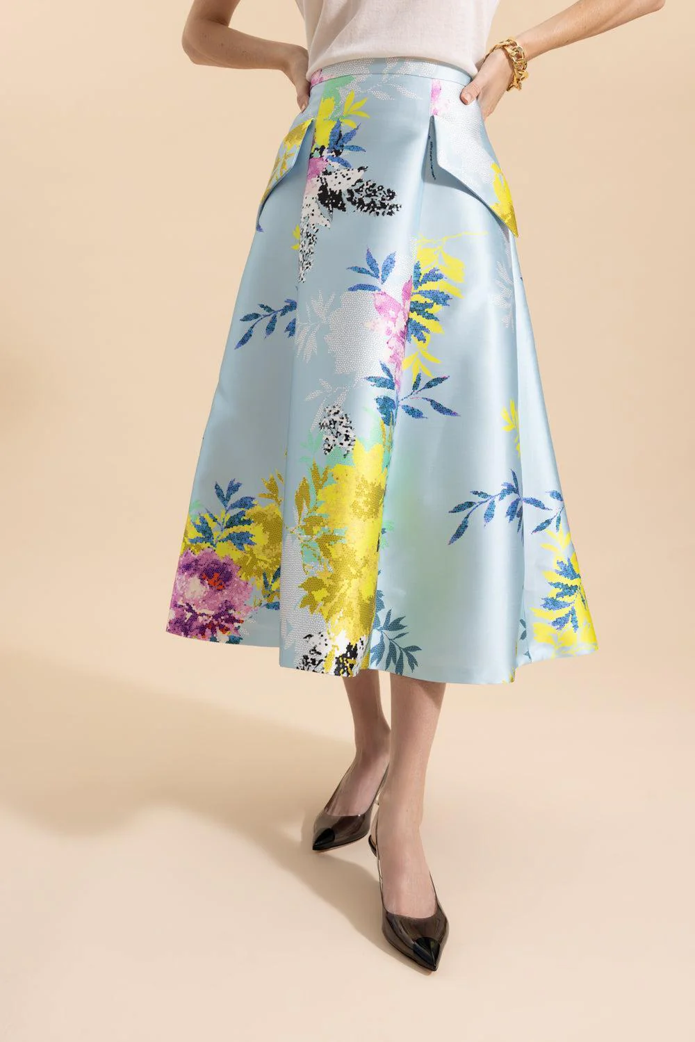 Floral Print Midi Skirt - Image 3