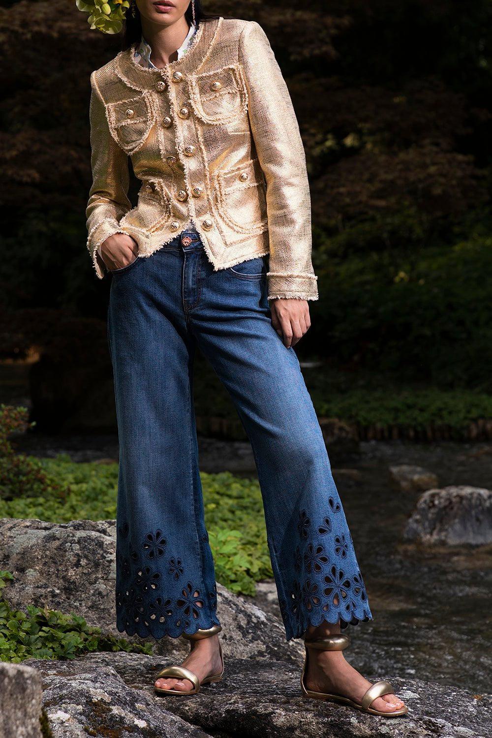 Gold Lacquered Four Pocket Jacket - Image 2