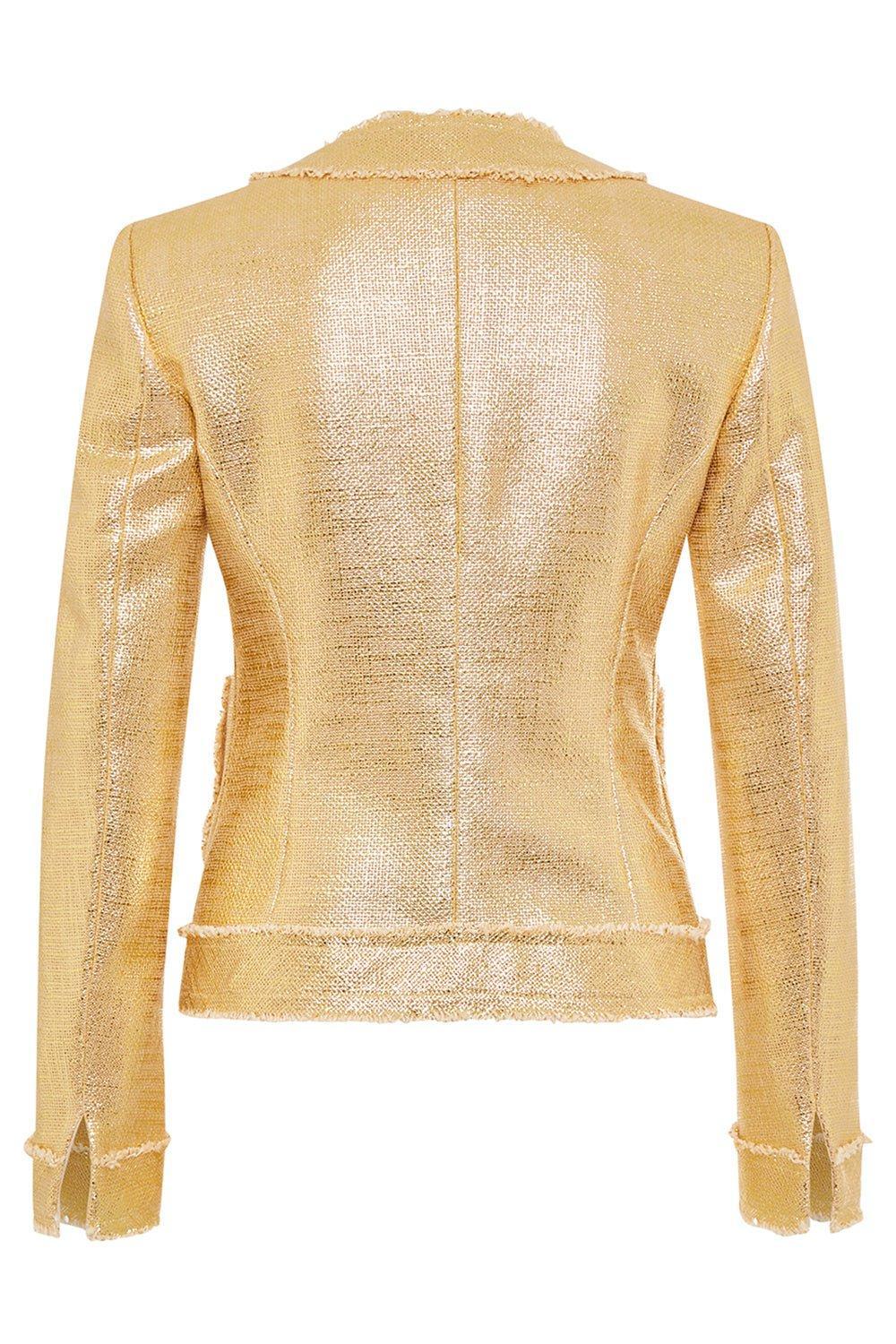 Gold Lacquered Four Pocket Jacket - Image 3