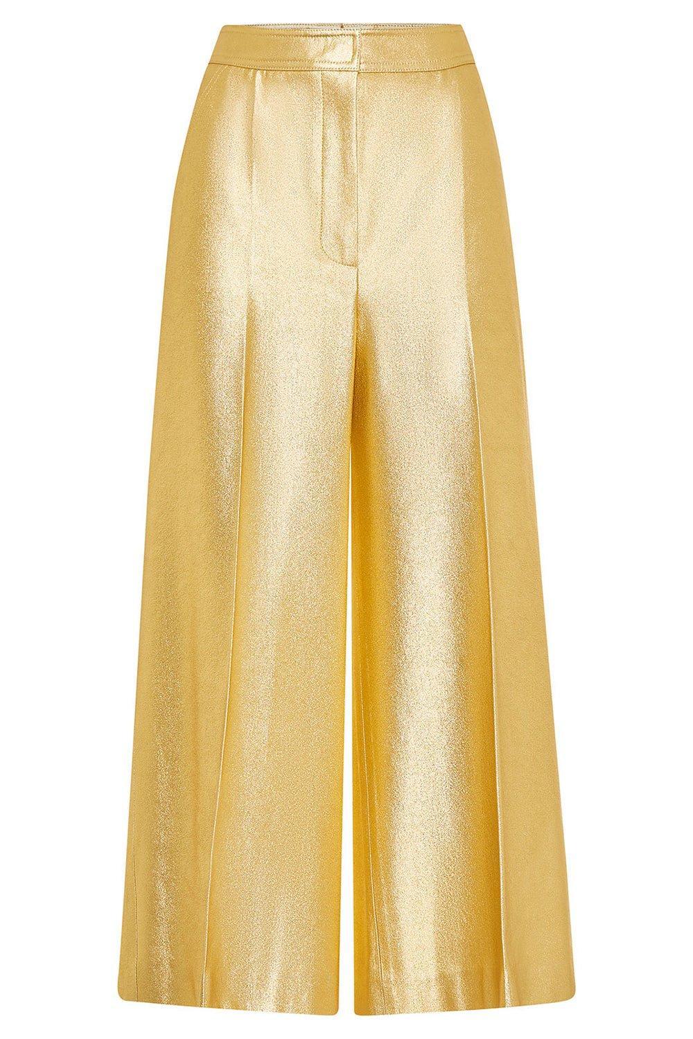 Metallic Wide Leg Pant