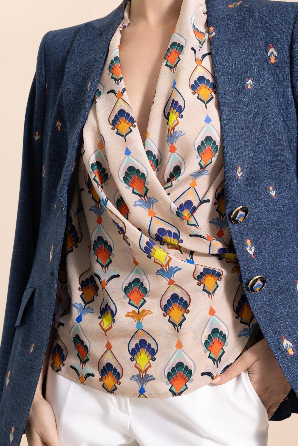 Sleeveless Floral Blouse - Image 3