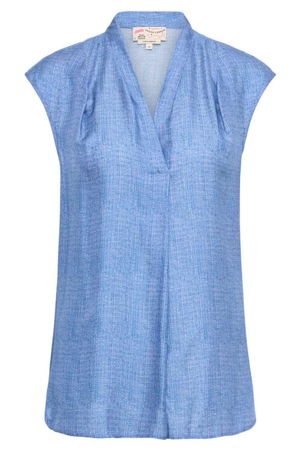 Sleeveless V Neck Blouse