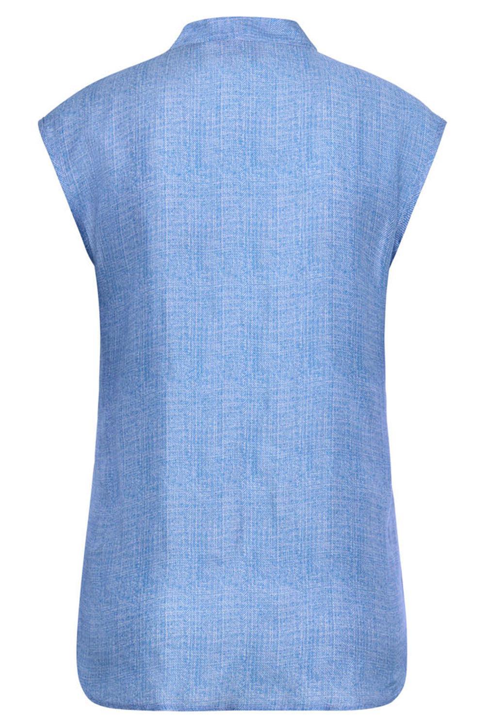 Sleeveless V Neck Blouse - Image 3