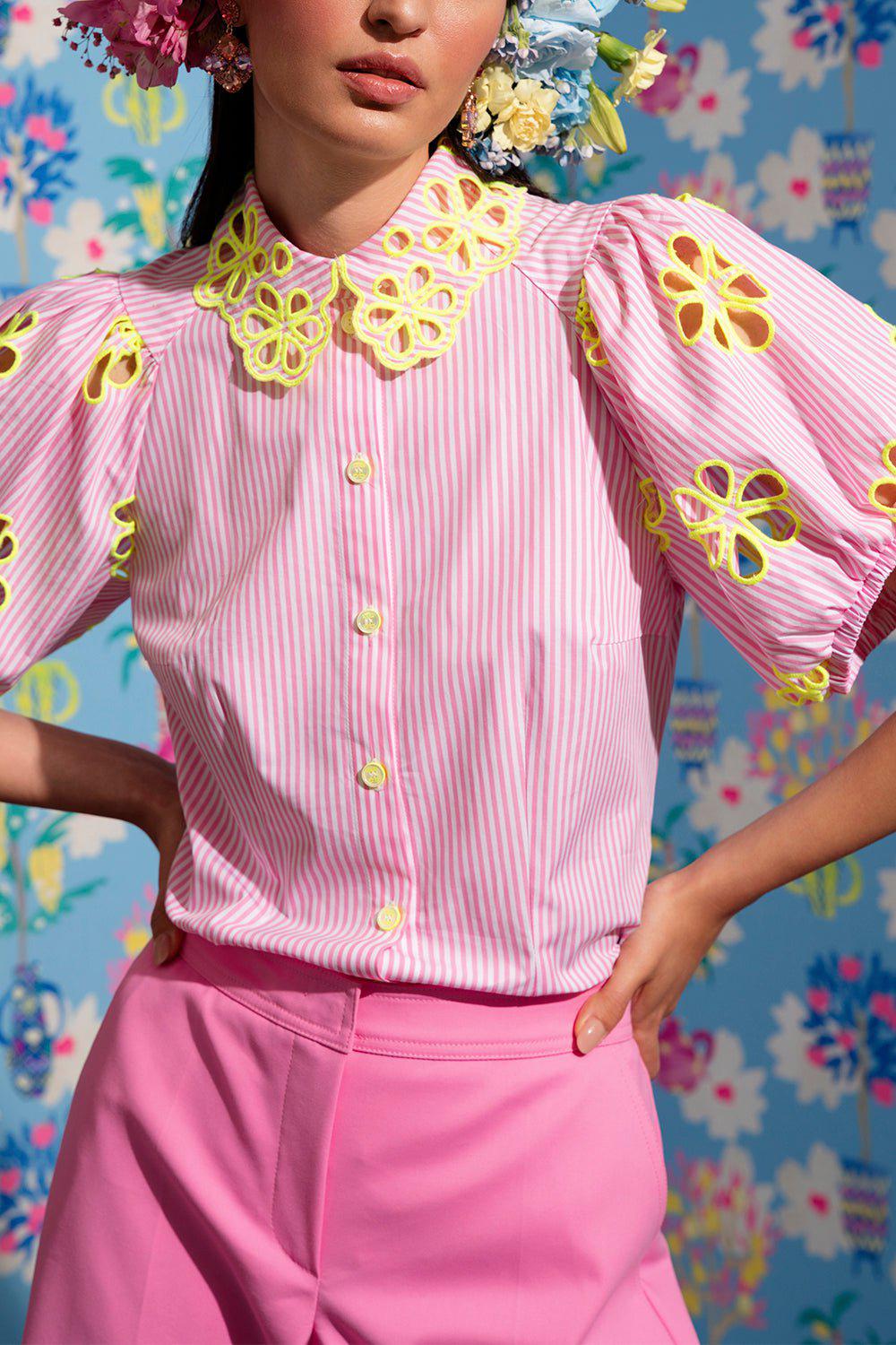 Slim Cropped Pant - Pink - Image 2