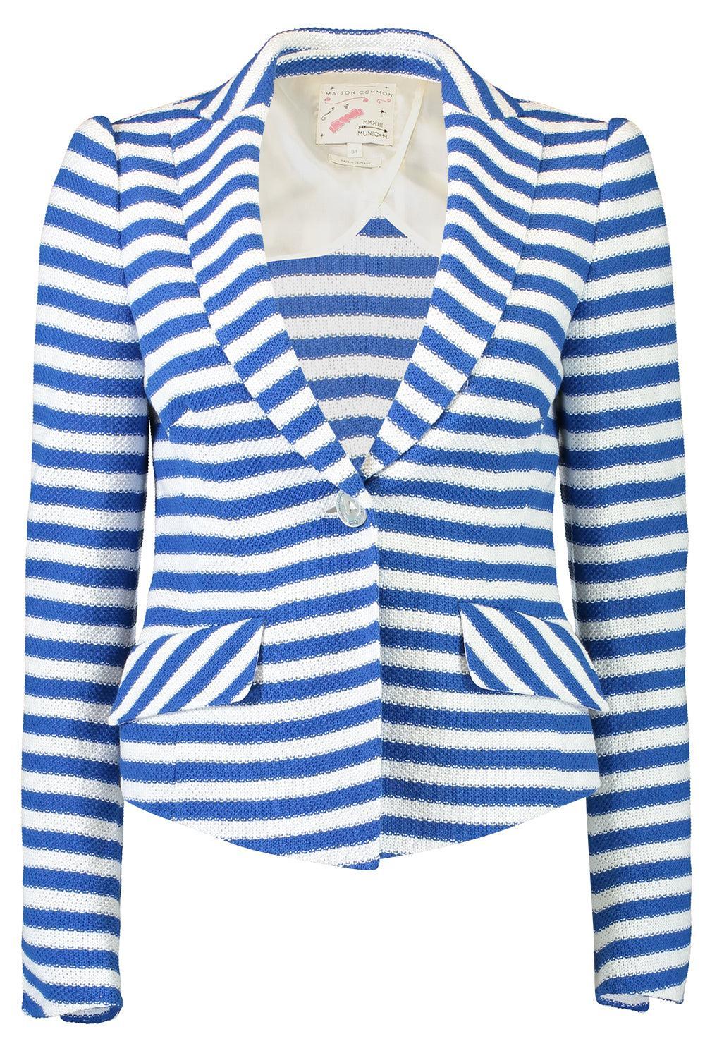 Striped One Button Jacket