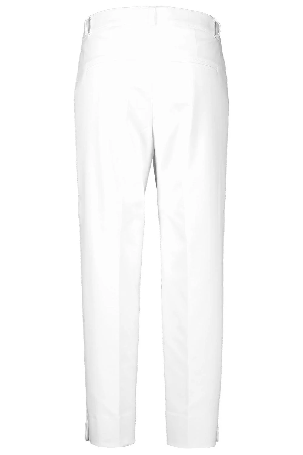 Tab Front Slim Ankle Pant - White - Image 5