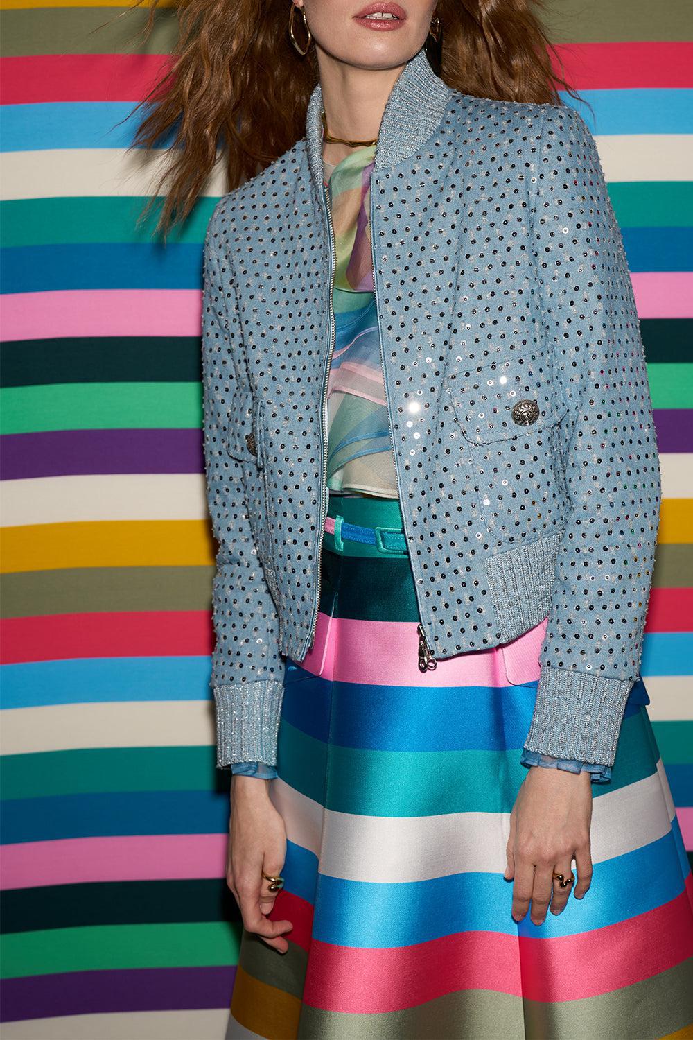 Zip Front Paillette Jacket - Image 2